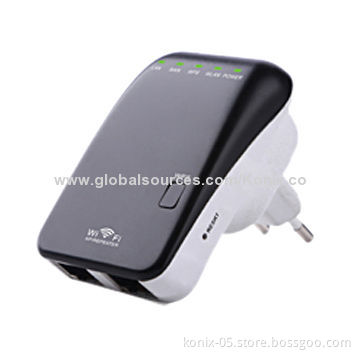 High speed wireless-n mini router, available in black